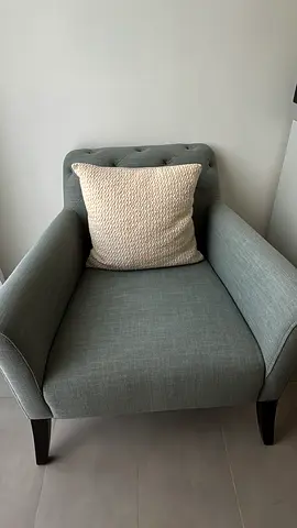West Elm Light grey armchair