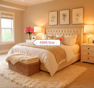 High Quality Luxury King Size Bed Including Spring Mattress