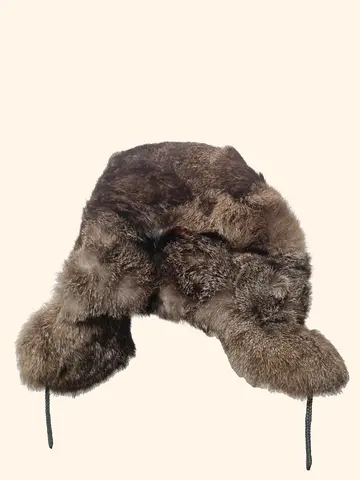Classic Russian Grey Fur Hat | Authentic Winter Luxury & Warmth