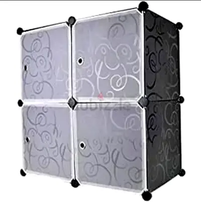 Lightweight Modular Plastic Storage Cupboard - 10 Cubes