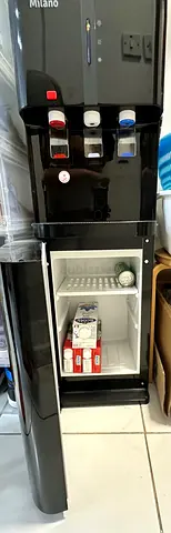 Black Milano Water Dispenser with Storage
