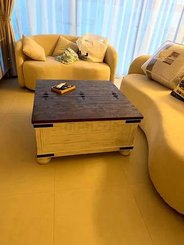 Vintage wooden  centre table with storage