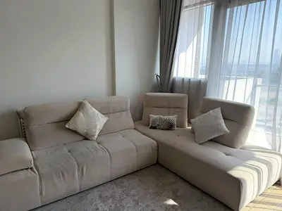 Pan Home L-Shape Sofa with Foldable Backrests - Great Condition