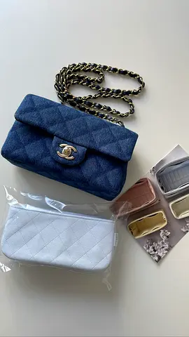 Chanel Quilted Denim Chain Shoulder Bag