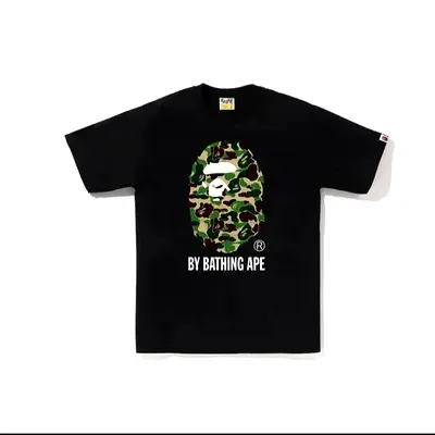 Black BAPE By Bathing Ape Camo Logo T-Shirt - all sizes available