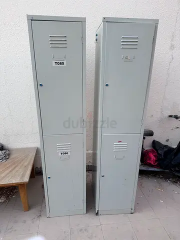 Metal 2-Door Tall Lockers (Set of 2) - Good Condition