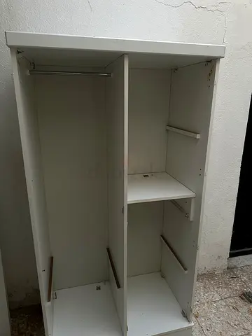 White 2-Door Wardrobe/Closet – Good Condition – AED 250