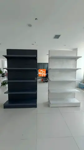 Rack metal shelves display gondola shelving
