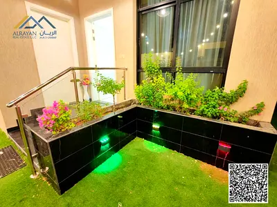 An exceptional residential rental opportunity in the Al Zahia area. A high-end corner villa with premium, custom-quality finishes—spread across two fl