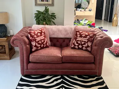 Handmade English Leather Chesterfield Sofa