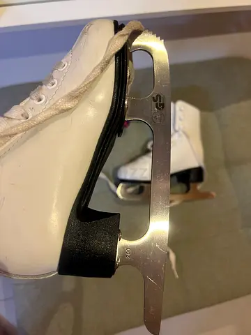 White Figure Ice Skates with Blades - Used