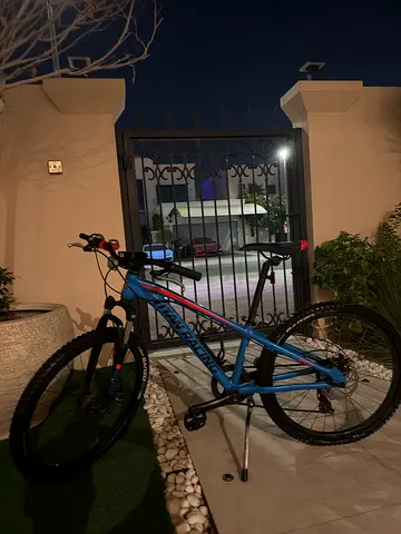 Mountain bike blue with full safety accessories and 8 speeds excellent condition negotiable price