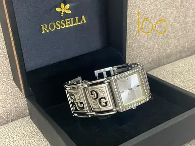 Rossella womens bracelet watch with crystal accents - good condition