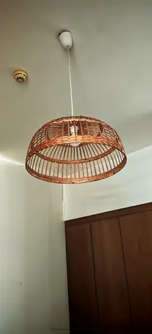 3 Pieces Handmade Rattan/Wicker Pendant Light - Natural Ceiling Lamp