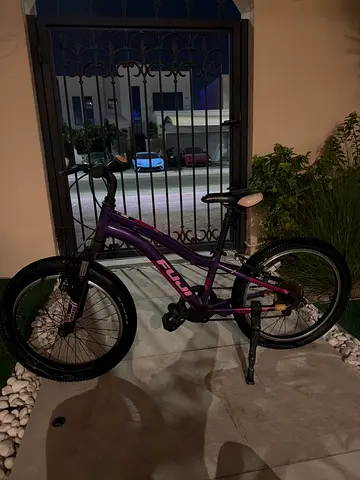 Purple full-size kids/teen mountain bike excellent condition and full safety equipment