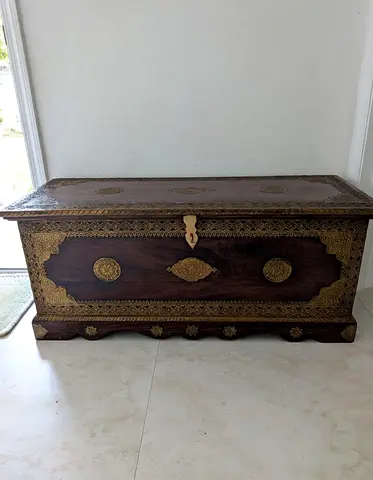 Antique Wooden Storage Chest