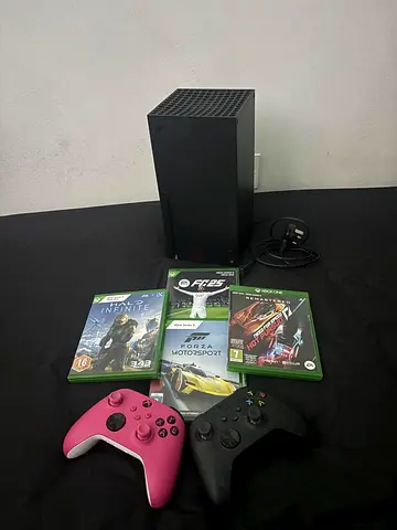 Xbox Series X console bundle with 2 controllers and 4 games (PICK-UP ONLY NEAR KHALIFA UNIVERSITY)