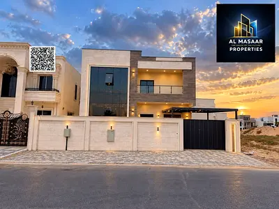 Luxury villa for sale in Al-Aliya | 6 master bedrooms | 3 floors + rooftop | Swimming pool and elevator | Price includes electricity, water, and air c