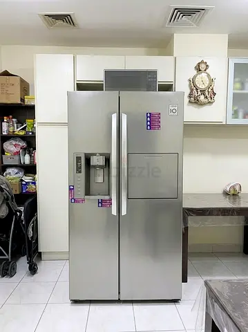 LG Stainless Steel Side-by-Side Refrigerator with Ice & Water Dispenser 600 Liter