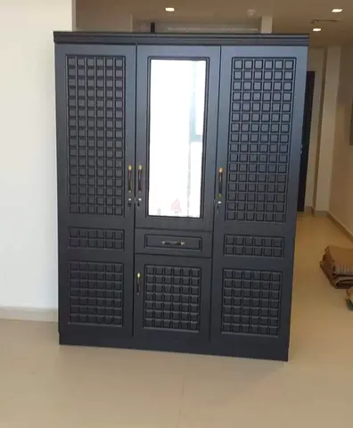 Dark Wooden Wardrobe with Mirror   New
