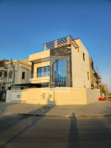 فيلا مودرن كورنر فاخرة للبيع في الحليو عجمان - 7 غرف ماستر ومساحة بناء ضخمة | تملك حر شامل رسوم التسجيل
