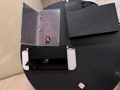 Nintendo Switch OLED White with dock, ZELDA Tears of the Kingdom, and FIFA 23