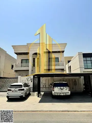 Super Deluxe Villa for Sale in Al Alia Ajman, 4,600 Sqft, 5 Master Bedrooms, 2 Halls, Majlis, 2 Kitchens & Central AC, Furnished