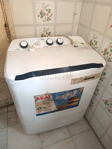 Akai Twin Tub Washing Machine - Used, Working