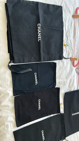 Set of 5 Chanel Dust Bags / Protective Pouches - Various Sizes
