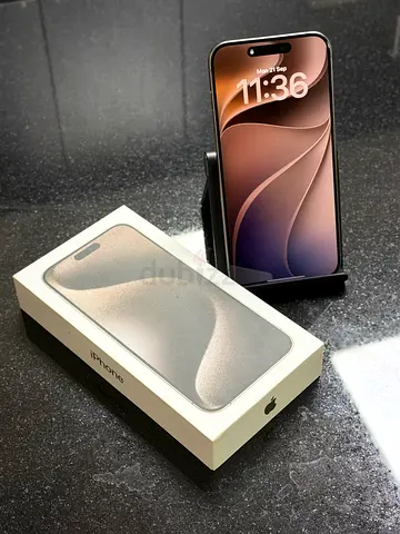 iPhone 15 Pro Max 256GB – Natural Titanium | TDRA | AppleCare+ till July 2027
