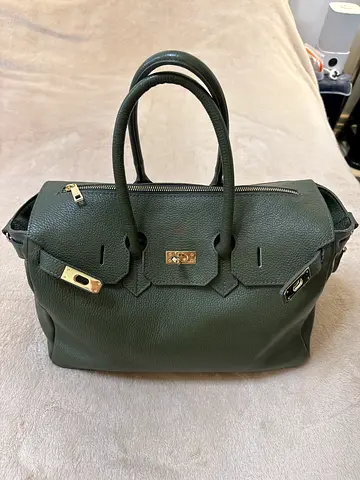 Mad Bag Genuine Italian Leather Handbag – Olive Green