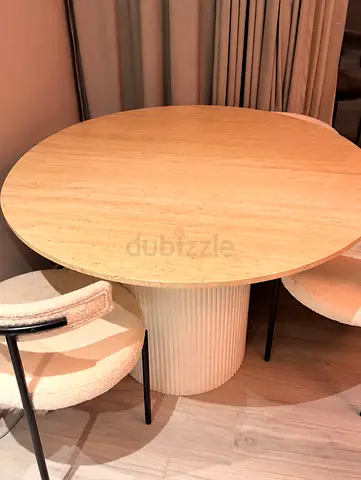dining table with pedestal base (seats 3) - excellent condition