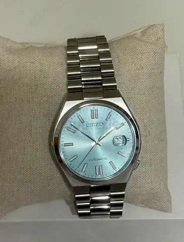 Citizen Tsuyosa Men's Automatic Watch 40mm, Light Blue Dial, Stainless Steel, Date Display, warranty