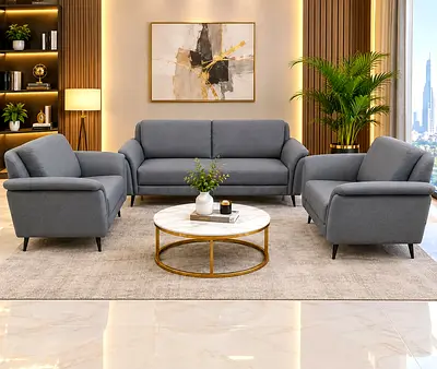 New High Quality Pu Five seater Leather Sofa Set Available