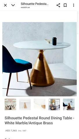 West elm Marble Table with 4-Chairs