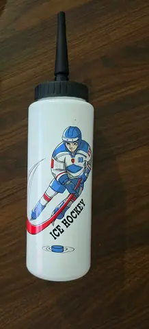 Ice Hockey Water Bottle with Spout — 1L Sports Bottle
