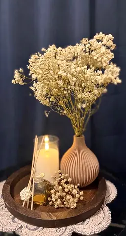 Home decor Elegant Dried Baby’s Breath Décor Set