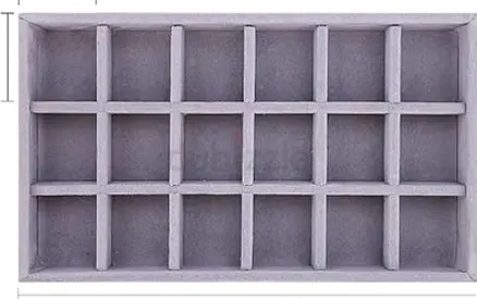 Gray Felt Drawer Organizer Tray with 12 Compartments