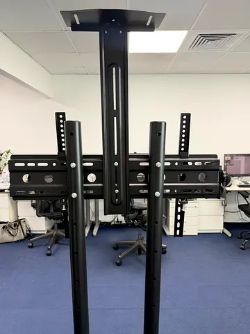 Heavy-duty floor-to-ceiling TV mount/stand - adjustable brackets (used)