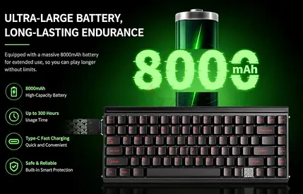 AULA HERO 75 HE Mechanical Keyboard - RGB, Magnetic Switch, Compact 75%