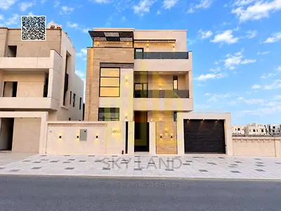 Luxury villa - 3 floors - registration fees included - in a good location - close to all services - excellent finishing - the best in Ajman