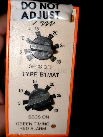 Type B1MAT Timer Relay Unit - Seconds On/Off Adjustable (Do Not Adjust label)