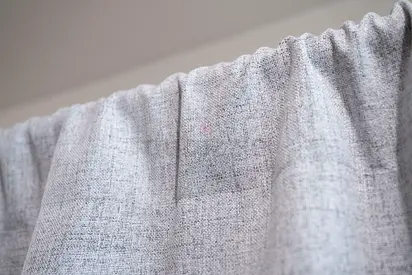 Light grey textured curtain