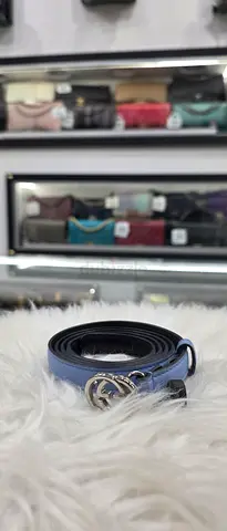 Genuine leather belt in blue/black reversible - excellent condition