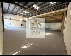 Warehouse with mezzanine in Al Jurf 2 Ajman, 6000 sqft. Dual entry, 25kW 3-phase power. AED 270k in 