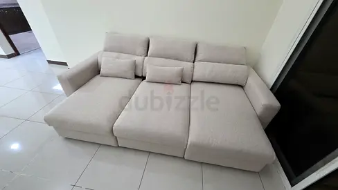 IKEA Esklstuna L shape Sofa Bed Beige