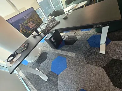 Office desk L-SHAPE DESK Height Adjustable for sale