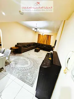 For monthly rent: one bedroom, a living room, and two bathrooms in Sharjah, Al Taawun.