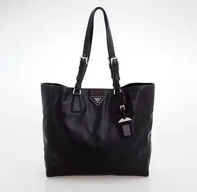 Prada Soft Calf Leather Tote Bag