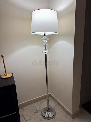 Home Centre Crystal Floor Lamp – Silver